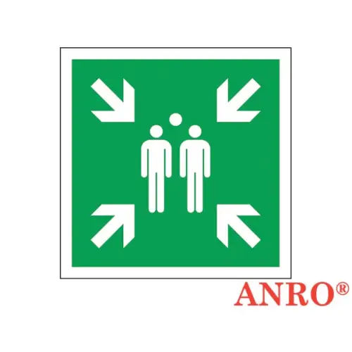 Znak ewakuacyjny „Punkt zbiórki do ewakuacji” 150 x 150 Z-E007 ANRO